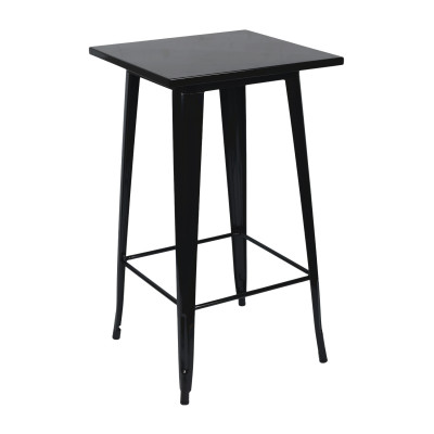 Mesa Alta Industrial Cuadrada de Acero 60x60x105cm Thinia Home Mesas de Comedor 1