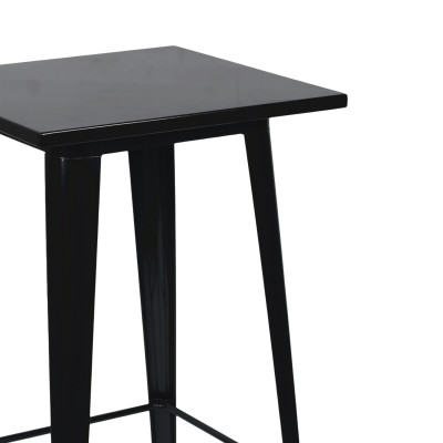 Mesa Alta Industrial Cuadrada de Acero 60x60x105cm Thinia Home Mesas de Comedor 2
