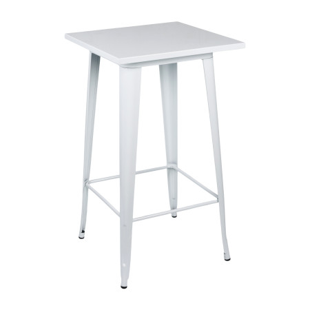 Mesa Alta Industrial Cuadrada de Acero 60x60x105cm Thinia Home Mesas de Comedor 1