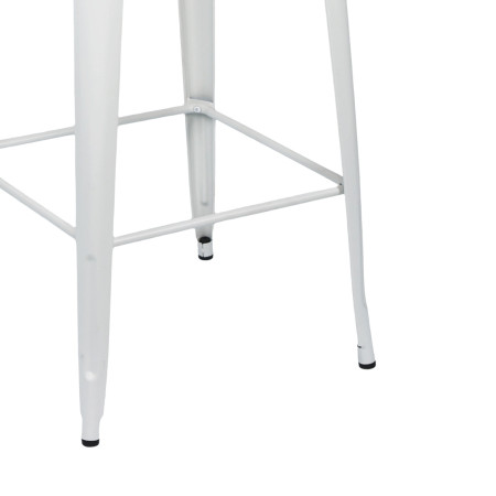 Mesa Alta Industrial Cuadrada de Madera y Acero 60x60x105cm Thinia Home Mesas de Comedor 7