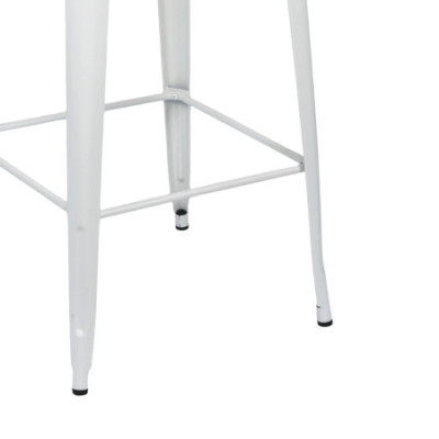 Mesa Alta Industrial Cuadrada de Madera y Acero 60x60x105cm Thinia Home Mesas de Comedor 7