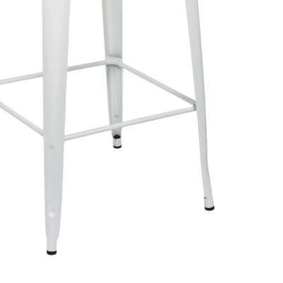 Mesa Alta Industrial Cuadrada de Madera y Acero 60x60x105cm Thinia Home Mesas de Comedor 7