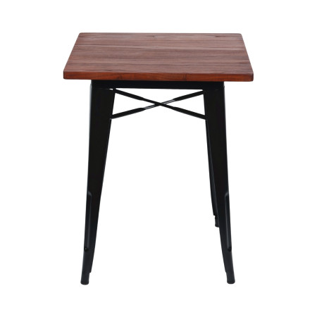 Mesa de Comedor Industrial Cuadrada de Madera y Acero 60x60x76cm Thinia Home Mesas de Comedor 3