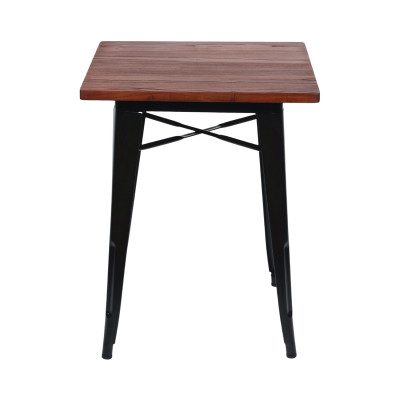 Mesa de Comedor Industrial Cuadrada de Madera y Acero 60x60x76cm Thinia Home Mesas de Comedor 3