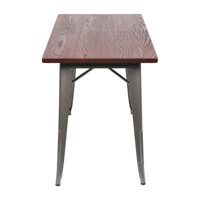 Mesa de Comedor Industrial Rectangular de Madera y Acero 120x60x76cm Thinia Home Mesas de Comedor 12