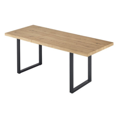 Mesa de Comedor Industrial Rectangular Extensible de Madera y Acero 200x77x80cm Thinia Home Mesas de Comedor 2