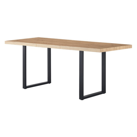Mesa de Comedor Industrial Rectangular Extensible de Madera y Acero 200x77x80cm Thinia Home Mesas de Comedor 3