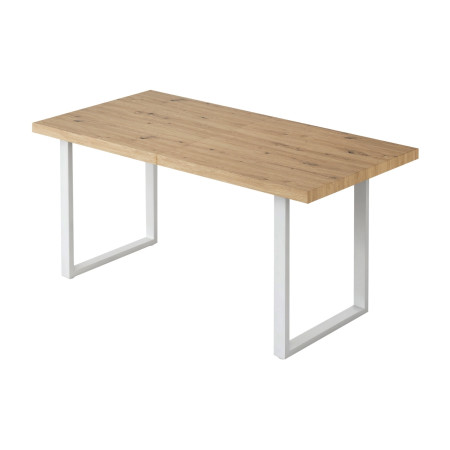 Mesa de Comedor Industrial Rectangular Extensible de Madera y Acero 200x77x80cm Thinia Home_xxx Mesas de Comedor 1