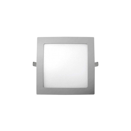 Quadratische LED-Einbau-Downlights, 18 W, 1.400 lm, 17 × 17 cm, 3.000 K, Chrom, IP44, 30.000 h, SECOM