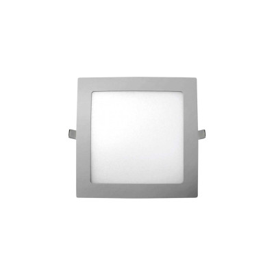 Downlight LED Empotrable Cuadrado 18W 1400lm 17x17cm 3000K Cromo IP44 30000H SECOM Downlight Empotrable 1