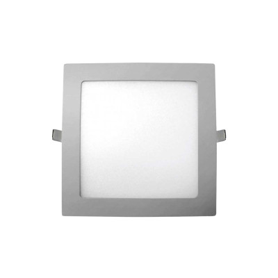 Downlight LED Empotrable Cuadrado 18W 1800lm 22.5x22.5cm 4000K Cromo IP44 30000H SECOM Downlight Empotrable 1