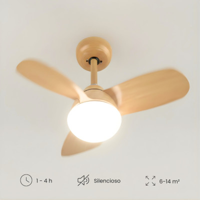 Ventilador de Techo Wave 55cm Motor DC 30W Silencioso Con Luz LED y Mando a Distancia Raydan Ventiladores de Techo 4