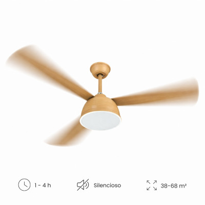 Ventilador de Techo Natura 122cm Motor DC 40W Silencioso Con Luz LED y Mando a Distancia Raydan Ventiladores de Techo 4