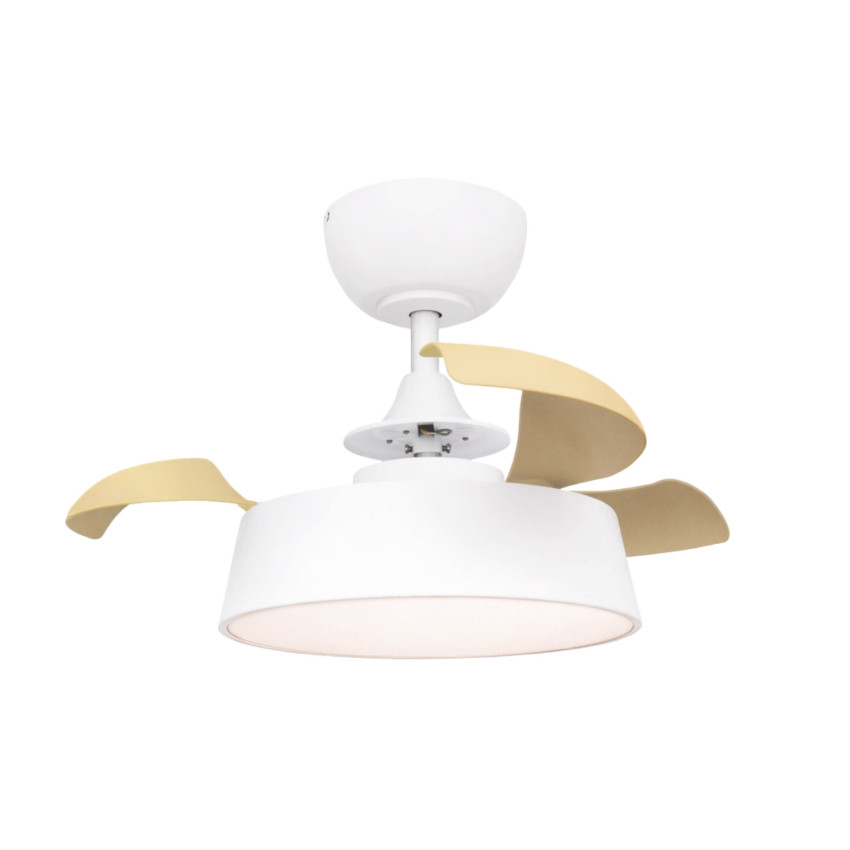 Ventilador de Techo Retráctil Breeze 55cm Motor DC 20W Silencioso Función Inversa Con Luz LED y Mando a Distancia Raydan Ventila