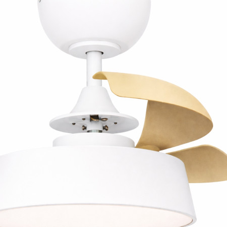 Ventilador de Techo Retráctil Breeze 55cm Motor DC 20W Silencioso Función Inversa Con Luz LED y Mando a Distancia Raydan Ventila