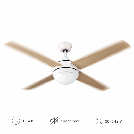 Ventilador de Techo Flou 122cm Motor DC 35W Silencioso Con Luz LED y Mando a Distancia Raydan Ventiladores de Techo 4