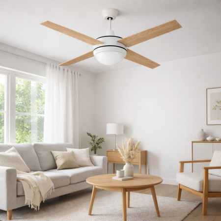 Ventilador de Techo Flou 122cm Motor DC 35W Silencioso Con Luz LED y Mando a Distancia Raydan Ventiladores de Techo 5