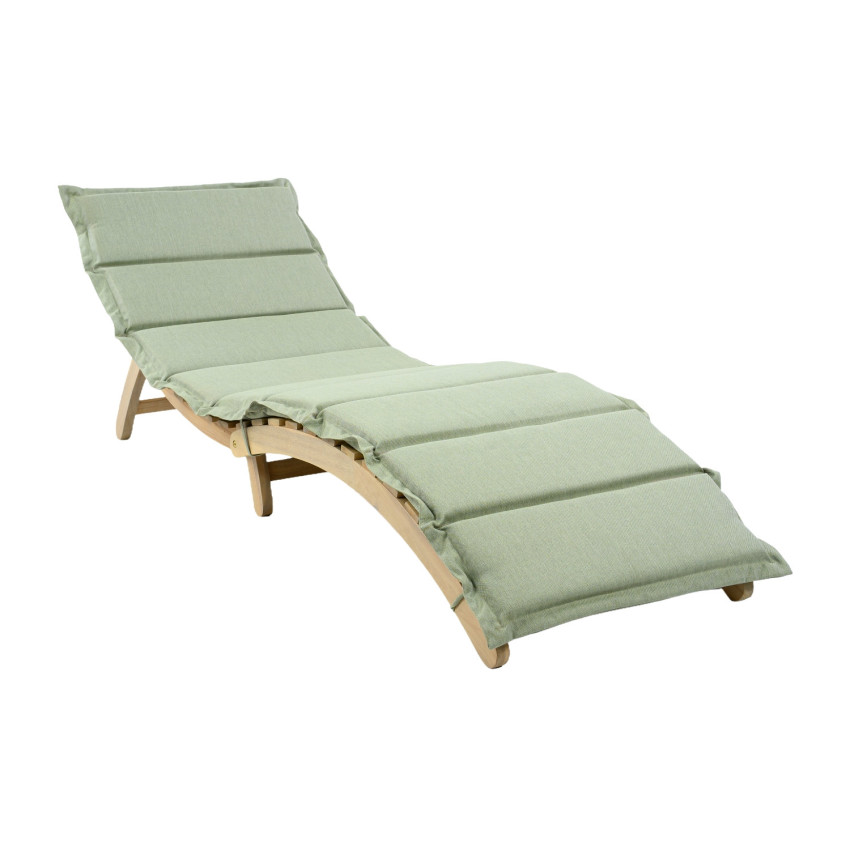 Tumbona Reclinable en Madera de Acacia con Cojín 168x54x55cm 7house Tumbonas de Jardín 1