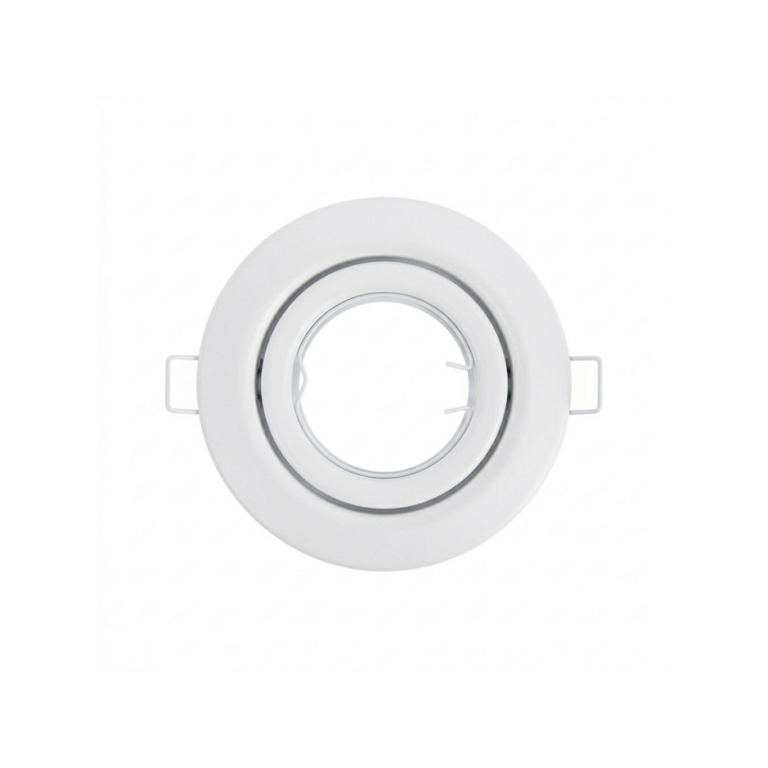 Suporte de lâmpada embutido circular ajustável, casquilho GU10, IP20, Ø10.3x2.5cm, SECOM