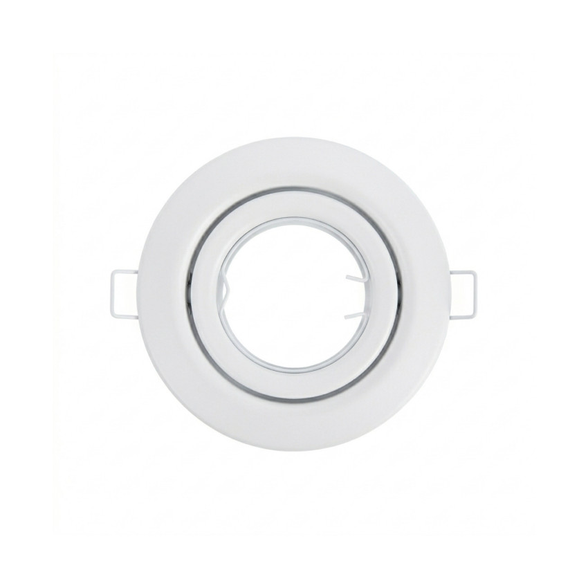 Suporte de lâmpada embutível circular ajustável, casquilho GU10, IP20, Ø10.7x6.5cm, SECOM
