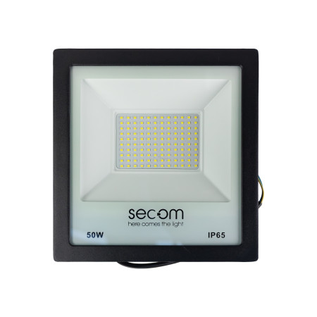 LED-Scheinwerfer Tenko Eco 50 W, 5.000 lm, IP65, „ 23.3x6x24.2cm “, schwarz, 50.000 Std., SECOM