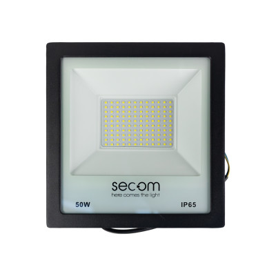 LED-Scheinwerfer Tenko Eco 50 W, 5.000 lm, IP65, „ 23.3x6x24.2cm “, schwarz, 50.000 Std., SECOM