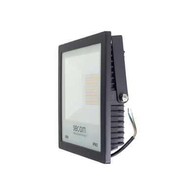 LED-Scheinwerfer Tenko Eco 50 W, 5.000 lm, IP65, „ 23.3x6x24.2cm “, schwarz, 50.000 Std., SECOM