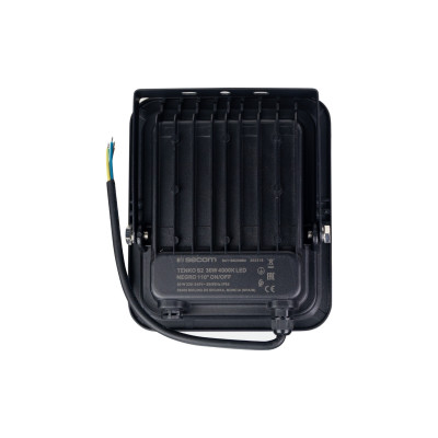 LED-Scheinwerfer TenkoS2 30 W, 3000 lm, IP65, „ 16.3x4x19cm “, schwarz, 30.000 Std., SECOM