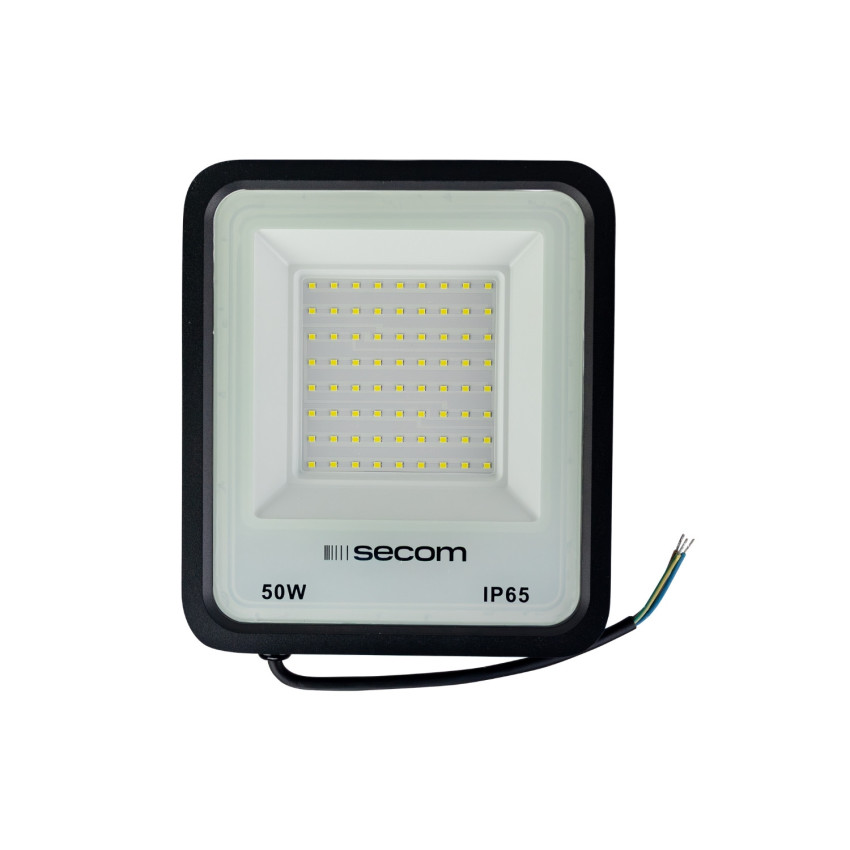 LED-Scheinwerfer TenkoS2 50 W, 5000 lm, IP65, 20 × 4 × 23 cm, schwarz, 30.000 Std., SECOM