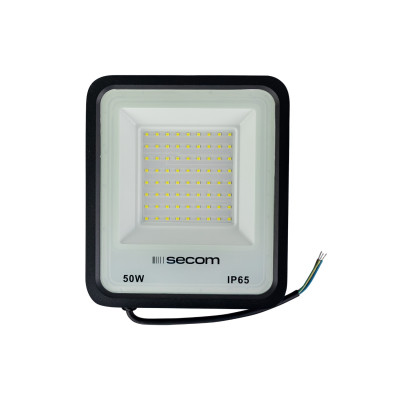 LED-Scheinwerfer TenkoS2 50 W, 5000 lm, IP65, 20 × 4 × 23 cm, schwarz, 30.000 Std., SECOM