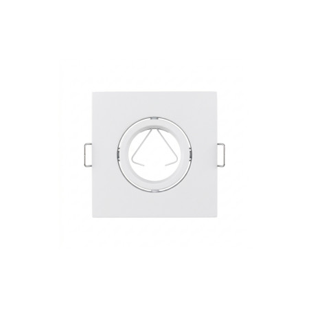 Portalámpara Empotrable Cuadrado Casquillo GU10 IP20 Blanco 10.3x10.3x4cm SECOM Downlight Empotrable 1