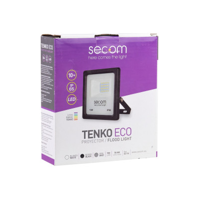 Proyector LED Tenko Eco 10W 900lm IP65 11.8x4x14.5cm 5700K Negro 50000H SECOM Proyectores LED para Exterior 2