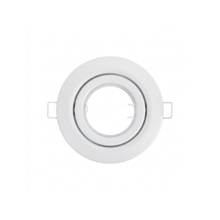 Portalámpara Empotrable Circular Ajustable Casquillo GU10 IP20 Blanco Ø10.1x4cm SECOM Downlight Empotrable 1
