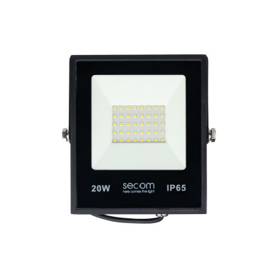 Proyector LED Tenko Plus 20W 2400lm IP65 14.5x3x17cm 5700K Negro 50000H SECOM Proyectores LED para Exterior 1