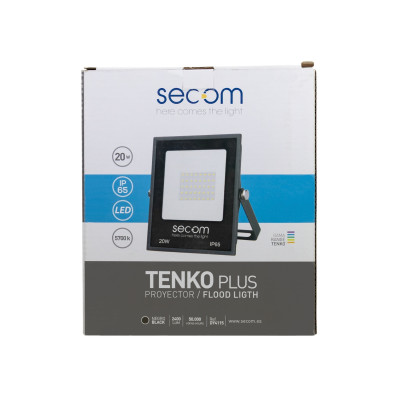Proyector LED Tenko Plus 20W 2400lm IP65 14.5x3x17cm 5700K Negro 50000H SECOM Proyectores LED para Exterior 4