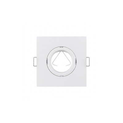 Portalámpara Empotrable Cuadrado Casquillo GU10 IP20 Blanco 8.7x8.7x4.4cm SECOM Downlight Empotrable 1