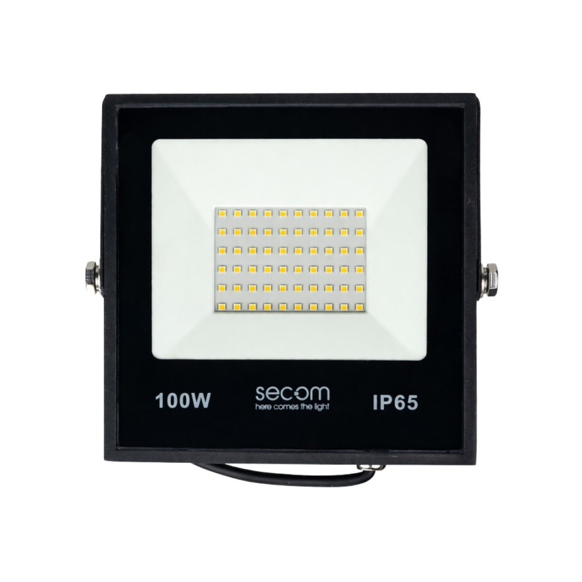 Proyector LED Provit 100W 11000lm IP65 28x4.7x31cm 5700K Negro 50000H SECOM Proyectores LED para Exterior 1