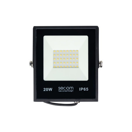 Proyector LED Provit 20W 2400lm IP65 14.5x3x17cm 5700K Negro 50000H SECOM Proyectores LED para Exterior 1