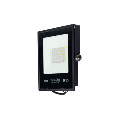 Proyector LED Provit 20W 2400lm IP65 14.5x3x17cm 5700K Negro 50000H SECOM Proyectores LED para Exterior 2