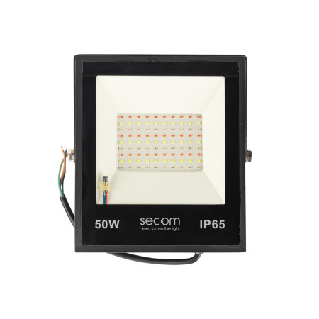 Proyector LED Provit 50W 5000lm IP65 19.5x4.5x22.5cm RGB Negro 50000H SECOM Proyectores LED para Exterior 1