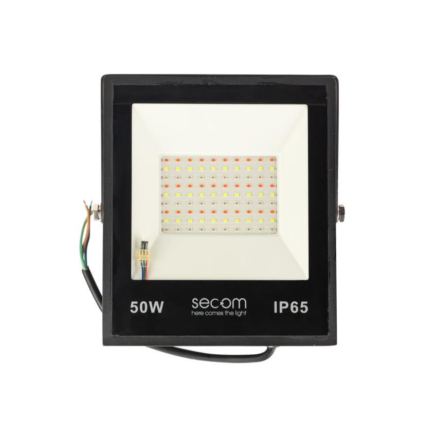 Proyector LED Provit 50W 5000lm IP65 19.5x4.5x22.5cm RGB Negro 50000H SECOM Proyectores LED para Exterior 1
