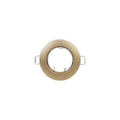Portalámpara Empotrable Circular Casquillo GU10 IP20 Dorado Ø7.8x2.5cm SECOM Downlight Empotrable 1