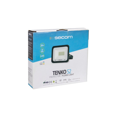 Proyector LED TenkoS2 20W 1600lm IP65 14x3x11cm 5700K Negro 30000H SECOM Proyectores LED para Exterior 4