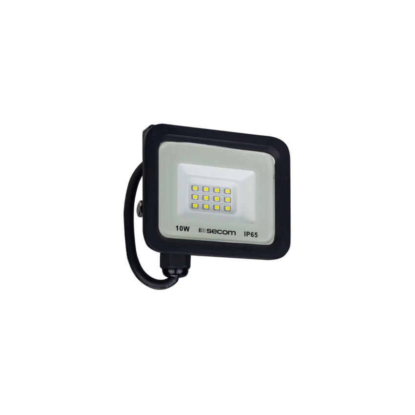 Proyector LED TenkoS2 10W 800lm IP65 10.5x2.5x8.5cm 5700K Negro 30000H SECOM Proyectores LED para Exterior 1