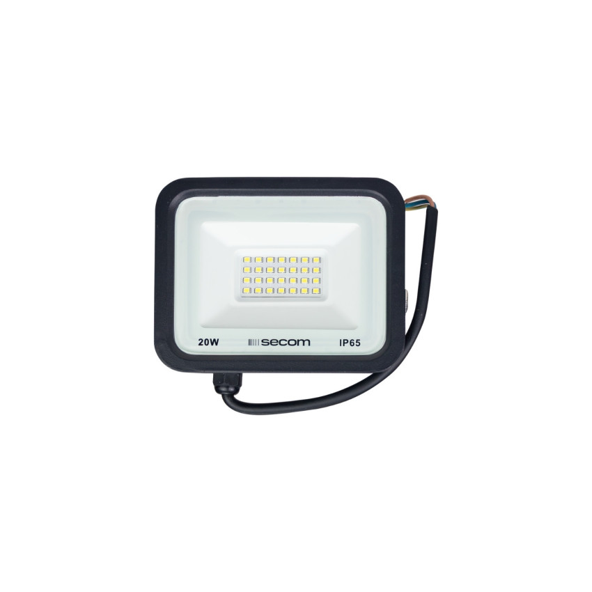 Proyector LED TenkoS2 20W 1600lm IP65 14x3x11cm 6000K Negro 30000H SECOM Proyectores LED para Exterior 1