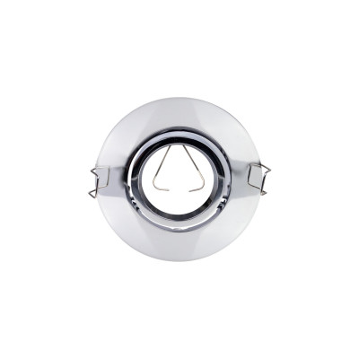 Portalámpara Empotrable Circular Ajustable Casquillo GU10 IP20 Cromo Ø10.3x4cm SECOM Downlight Empotrable 1