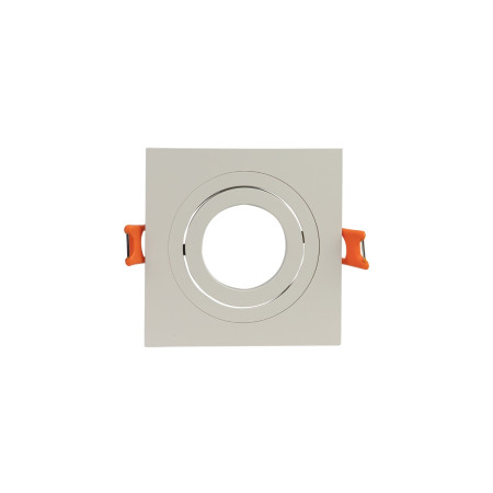 Portalámpara Empotrable Cuadrado Ajustable Casquillo GU5.3 IP20 Blanco 9.2x9.2x2.5cm SECOM Downlight Empotrable 1