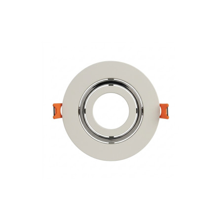 Portalámpara Empotrable Circular Ajustable Casquillo GU5.3 IP20 Blanco Ø8.6x3cm SECOM Downlight Empotrable 1
