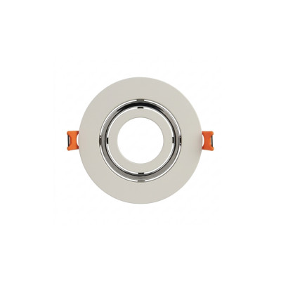Portalámpara Empotrable Circular Ajustable Casquillo GU5.3 IP20 Blanco Ø8.6x3cm SECOM Downlight Empotrable 1
