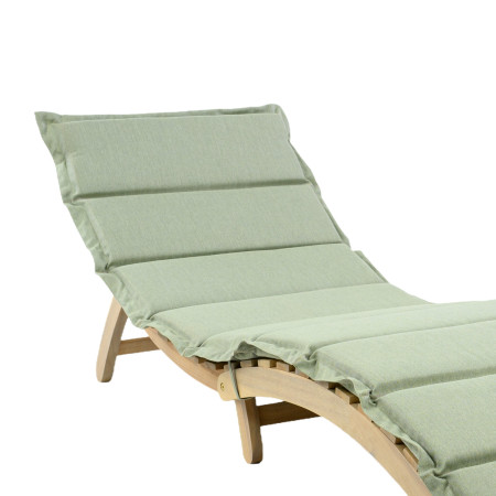 Pack 2 Tumbonas Reclinables en Madera de Acacia con Cojín 168x54x55cm 7house Tumbonas de Jardín 2